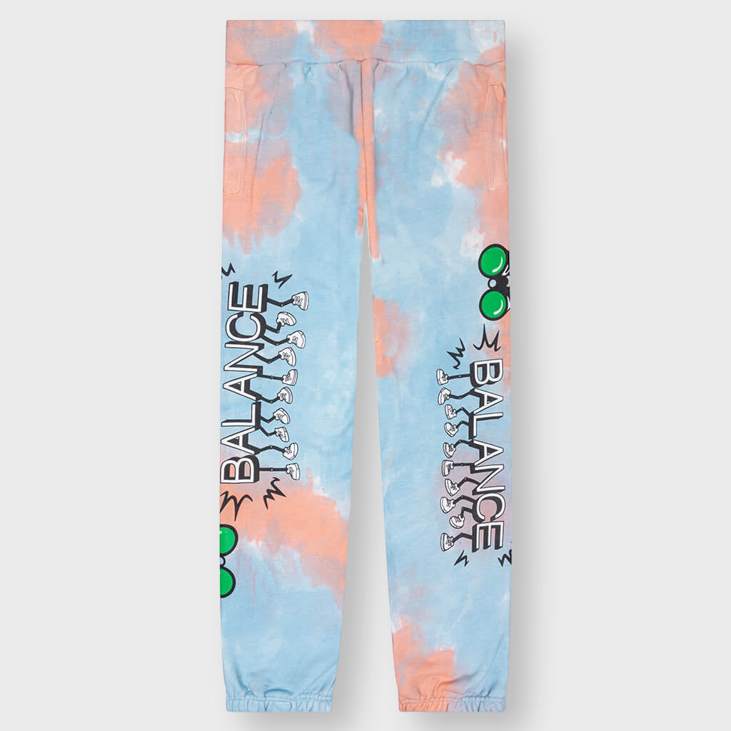 Work Life Balance Water Tie-Dye Sweatpants - Blue