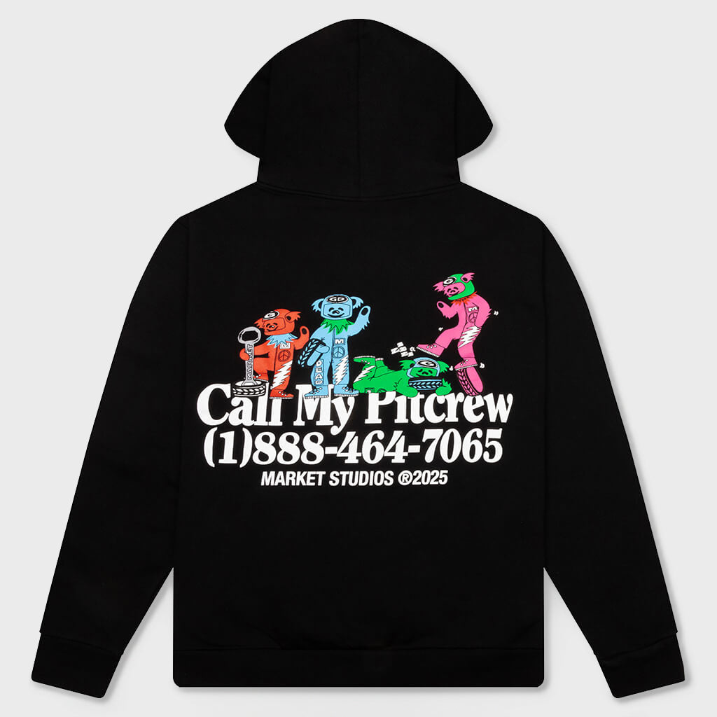Call My Pitcrew Hoodie - Black