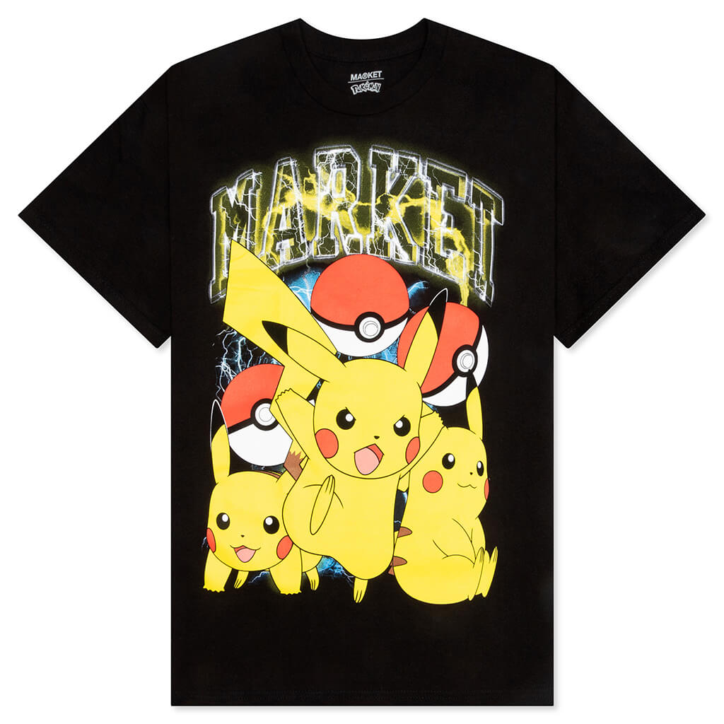 Pikachu Electric Shock T-Shirt - Black
