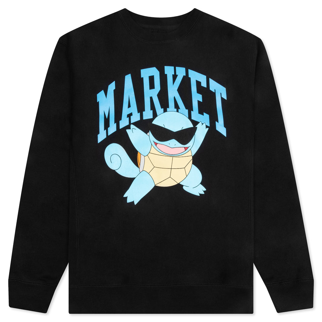Squirtle Arc Chillin Crewneck Sweatshirt - Black