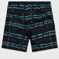 Crossroads Print Black Poplin Bermuda Pants - Black