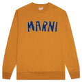 Cutoff Logo Brushed Sweatshirt - Sun Orange