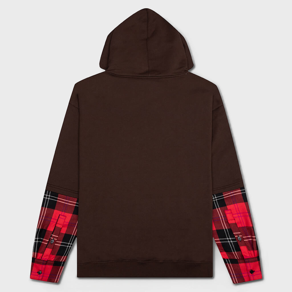 Layered Hooded Sweatshirt - Cacao