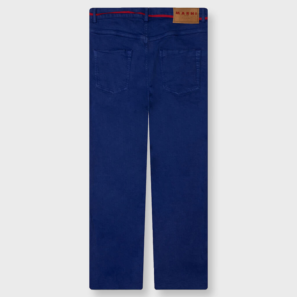 Blue Flared 5 Pocket Trousers - Bluette