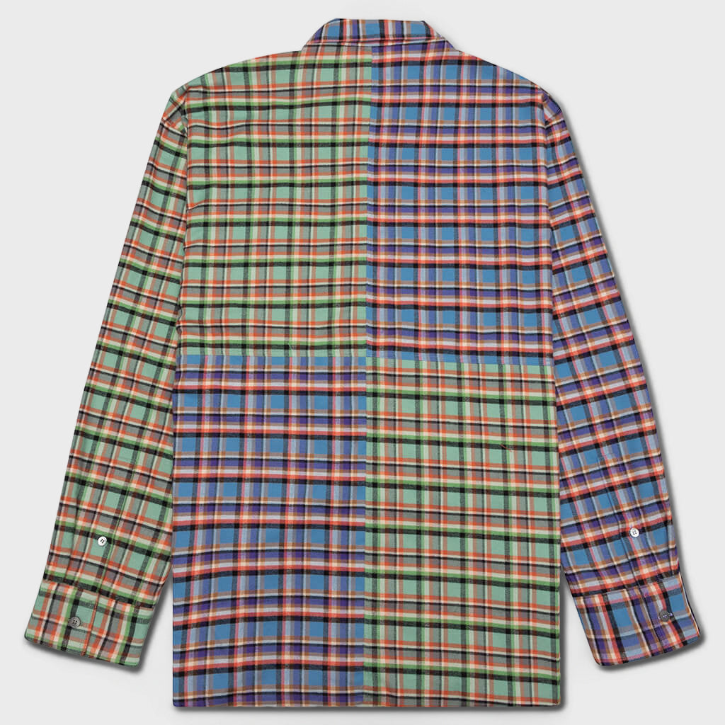 L/S Patchwork Shirt - Opal