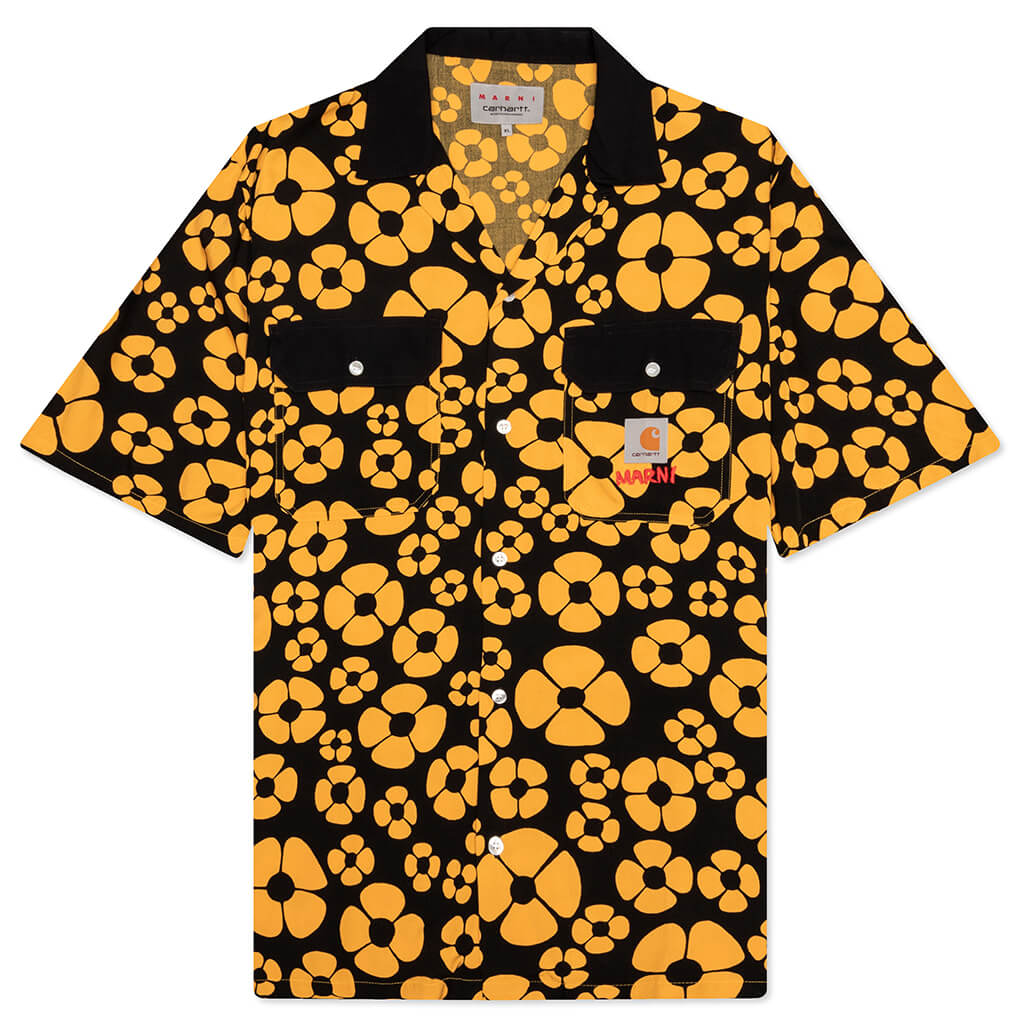 S/S Floral Shirt - Golden/Yellow