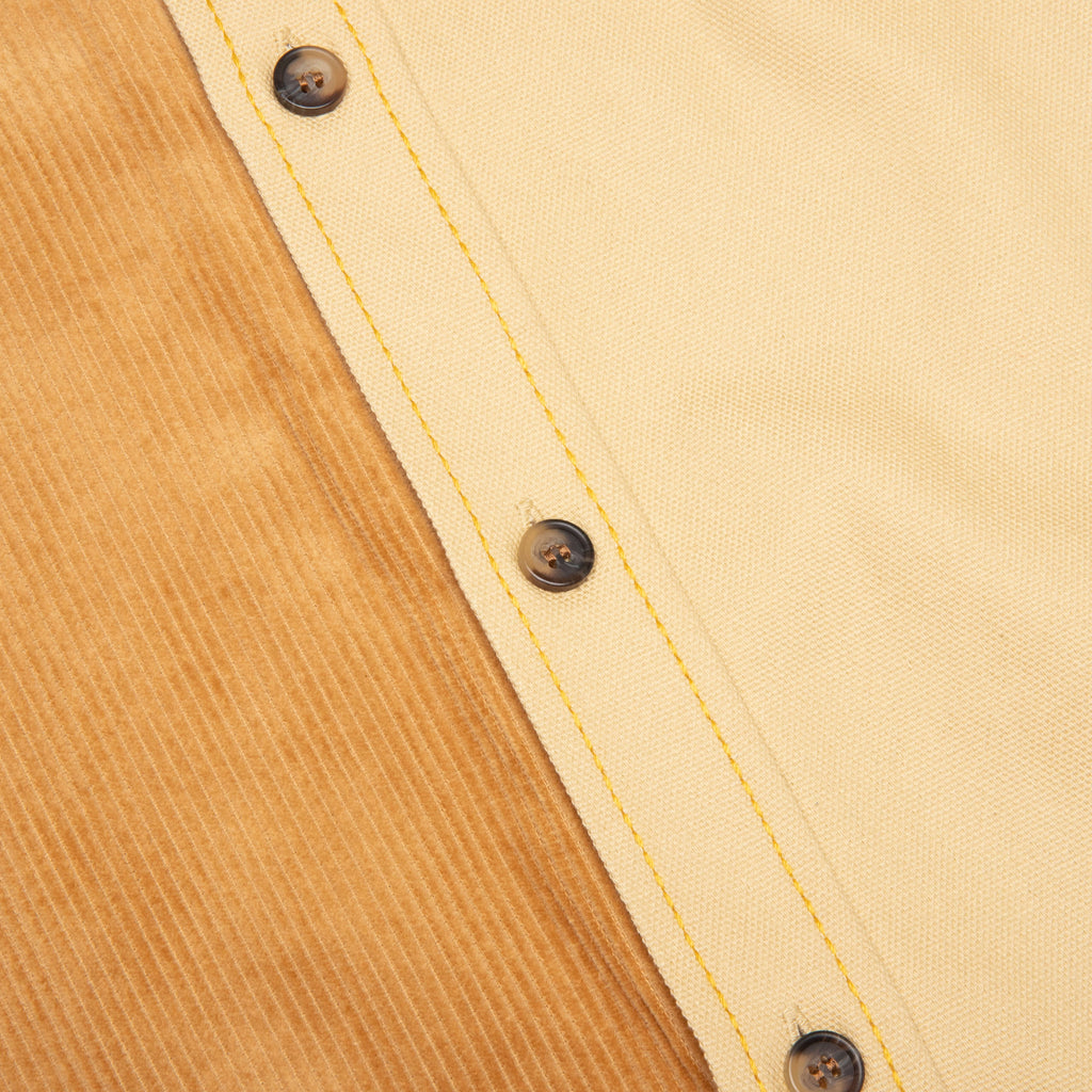 Color-Block L/S Overshirt - Tobacco
