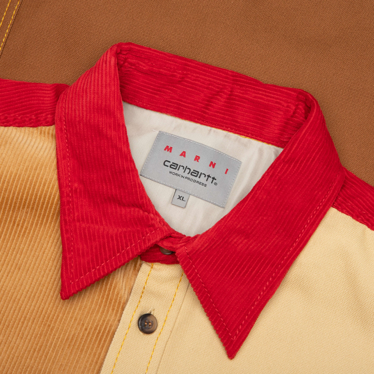 Color-Block L/S Overshirt - Tobacco