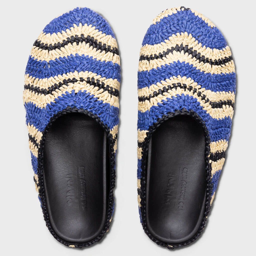 Fussbett Sabot - Vivid Blue/Natural