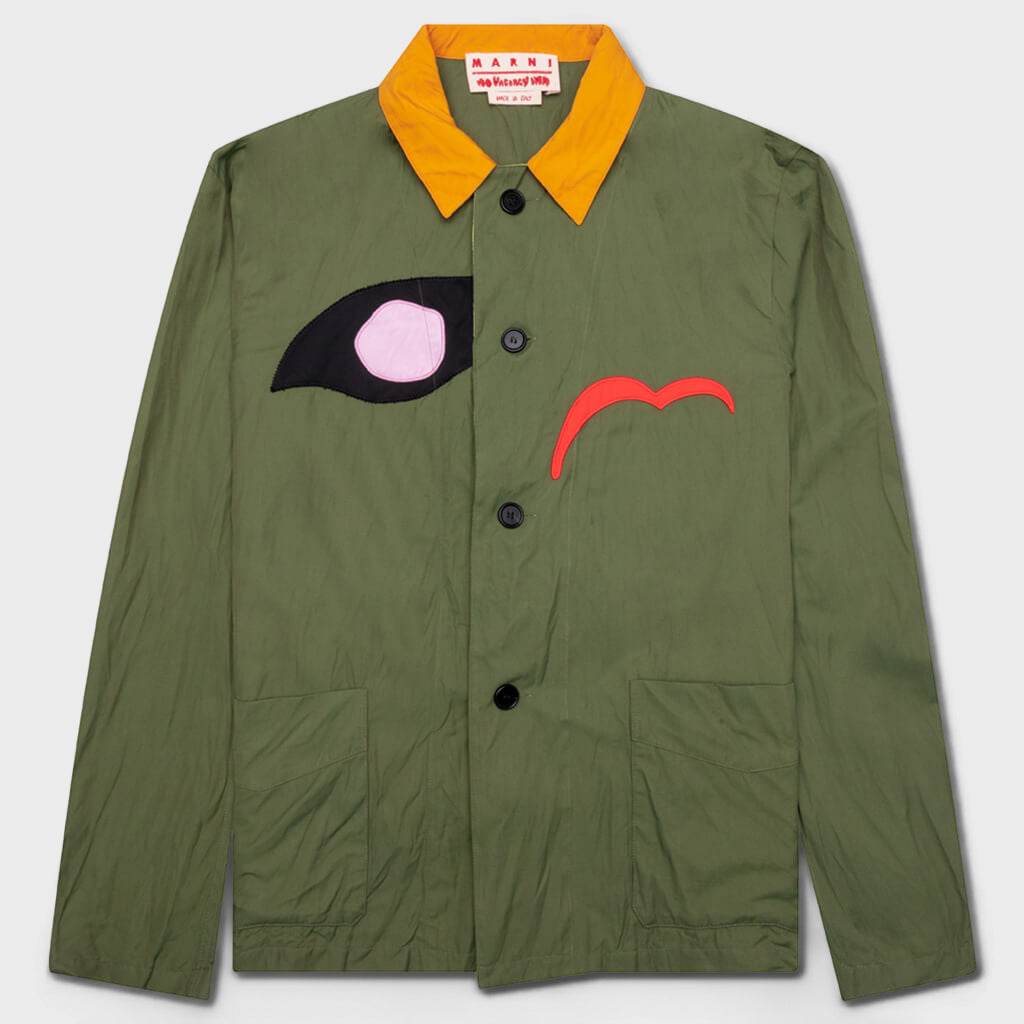 Gabardine Jacket - Stone Green