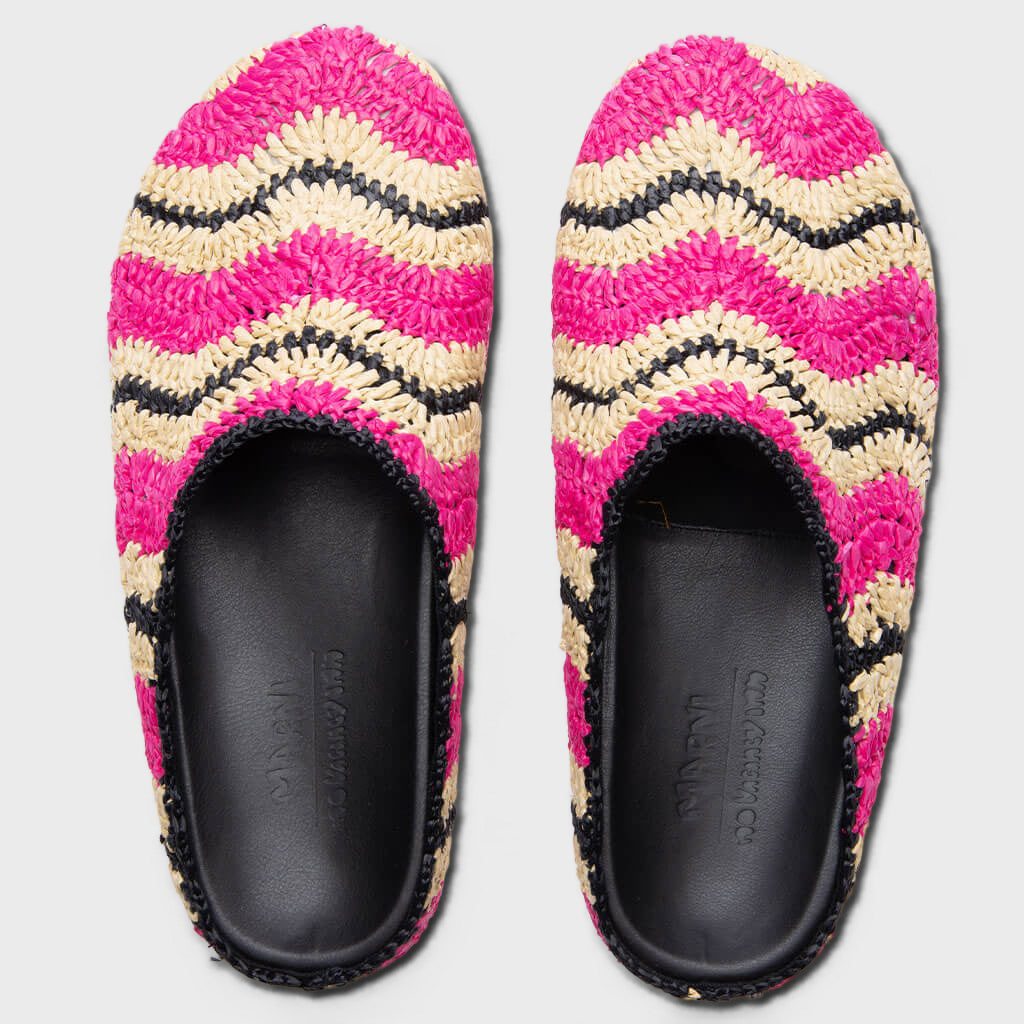 Sabot - Fuchsia/Natural