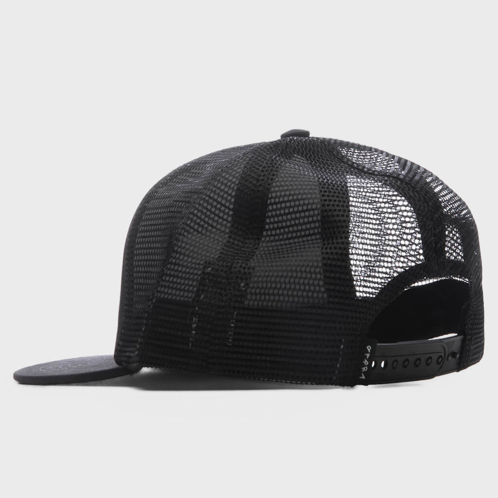 Measuring Tape Logo 5 Panel Hat - Black