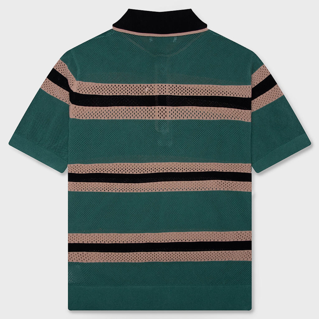 Mercy Stripe 3701 M.K. Polo - Pine