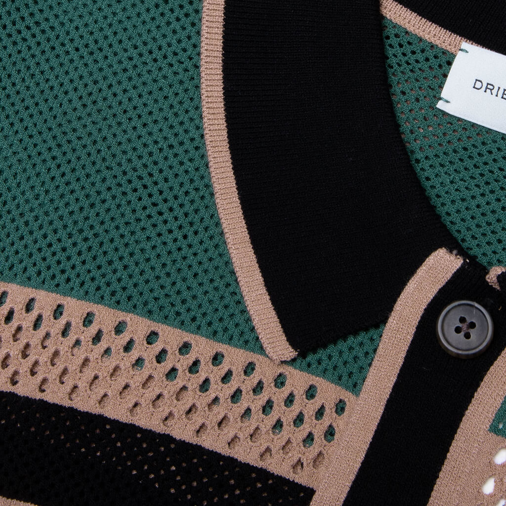 Mercy Stripe 3701 M.K. Polo - Pine