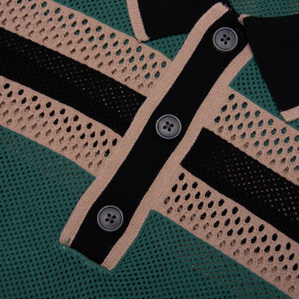 Mercy Stripe 3701 M.K. Polo - Pine
