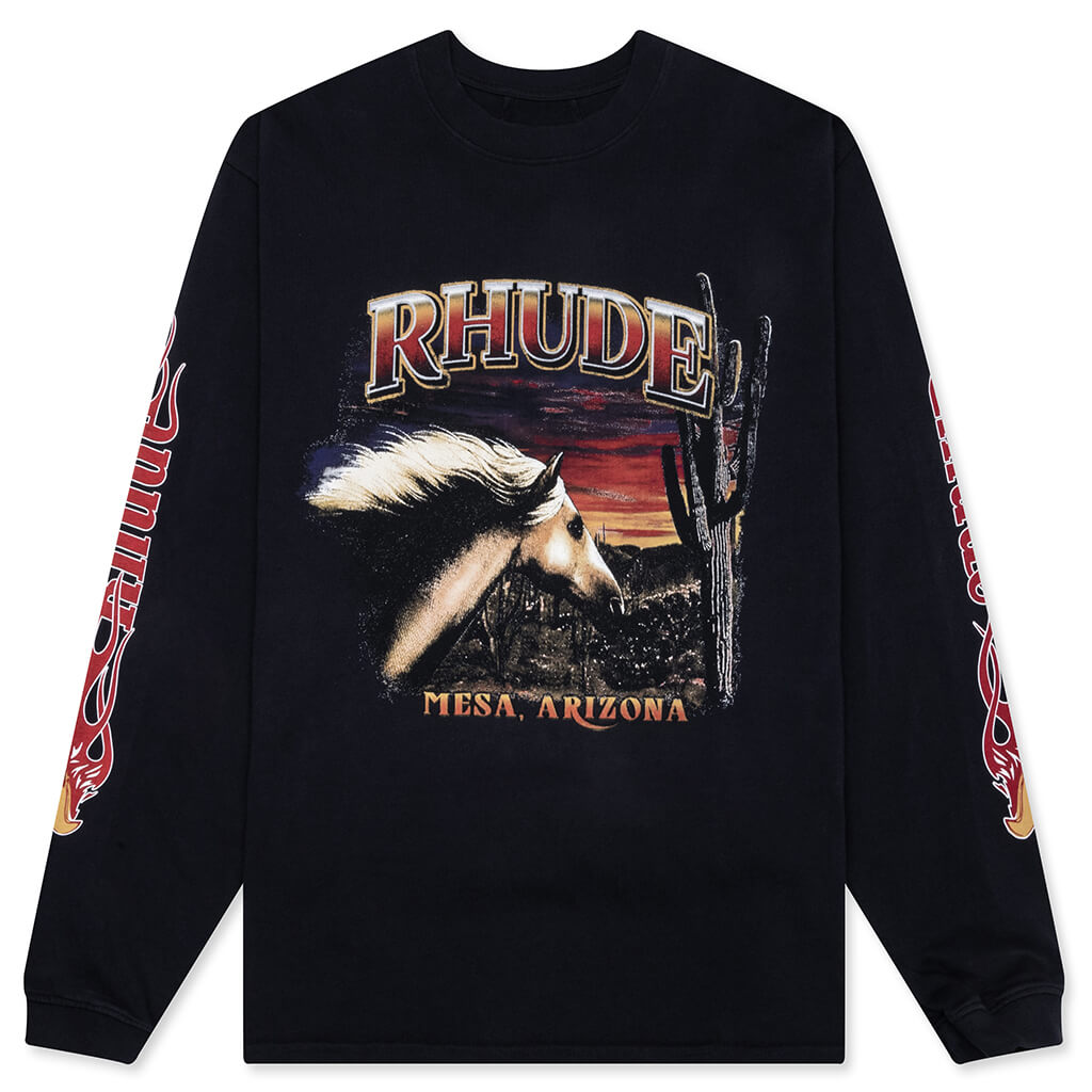 Mesa Stallion L/S Tee - Vintage Black/Red/Yellow