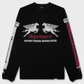 Mesh Pegasus Long Sleeve T-Shirt - Jet Black