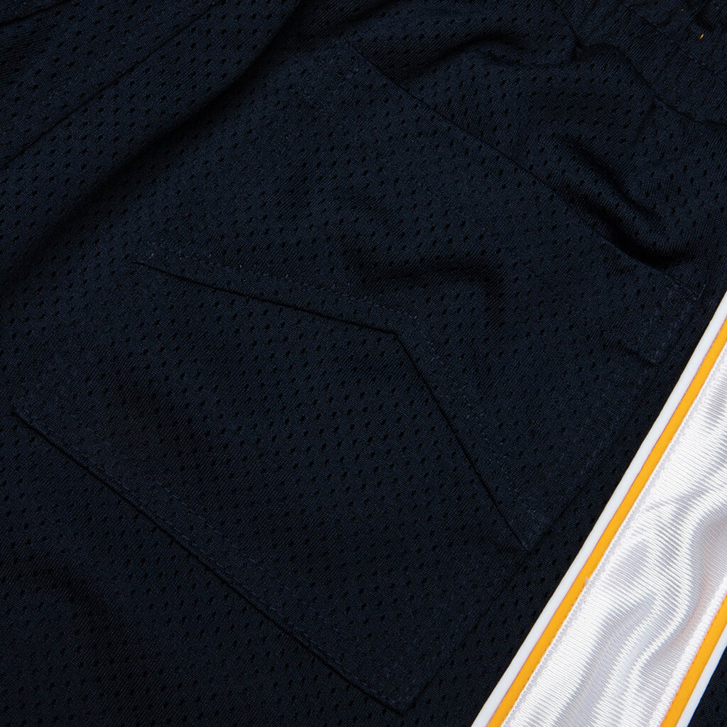 Mesh Piping Baggy Track Short - Navy/Yellow/White