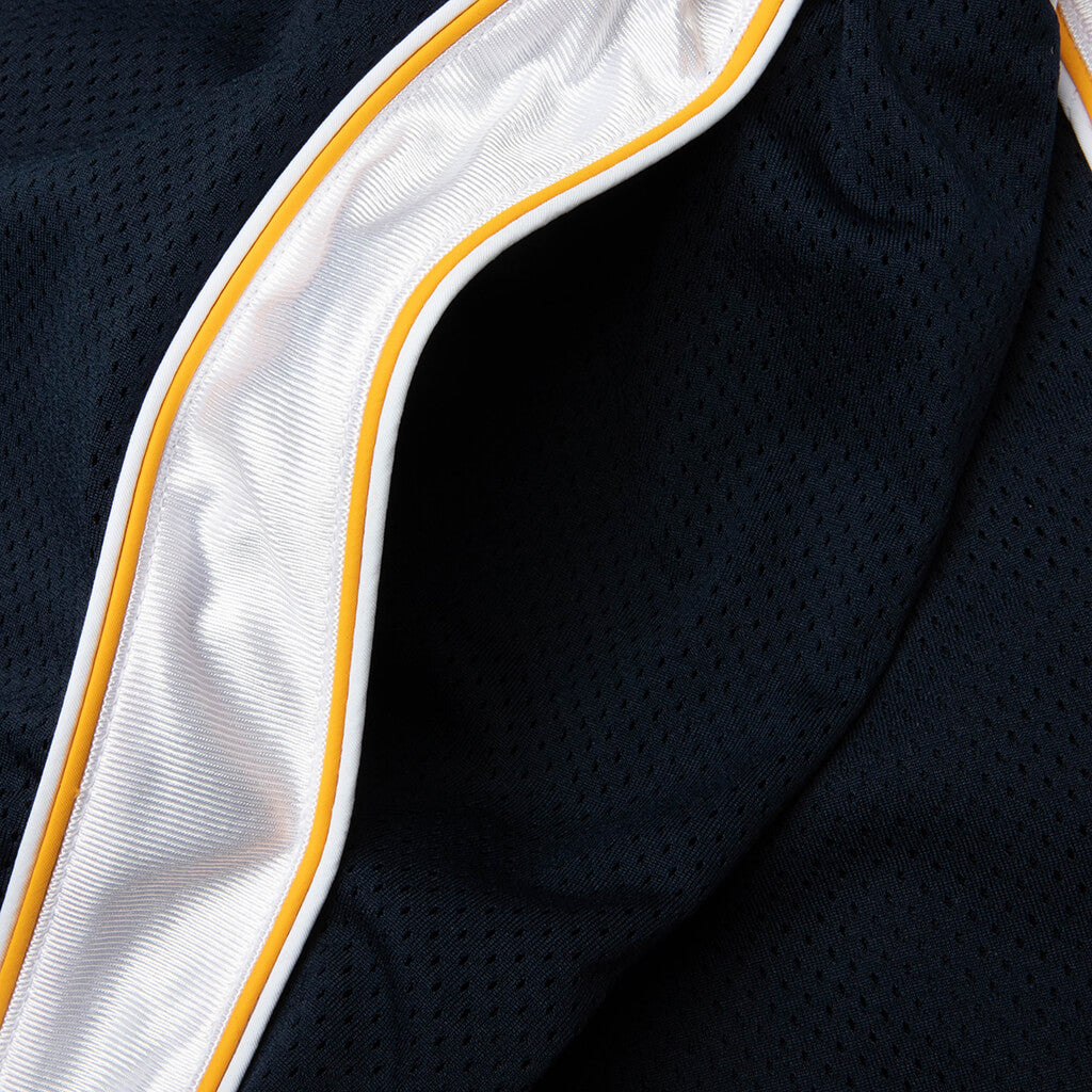 Mesh Piping Baggy Track Short - Navy/Yellow/White