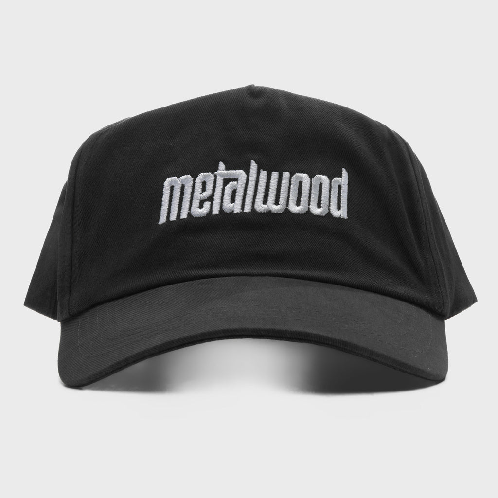 Metal Logo 5-Panel Hat - Black