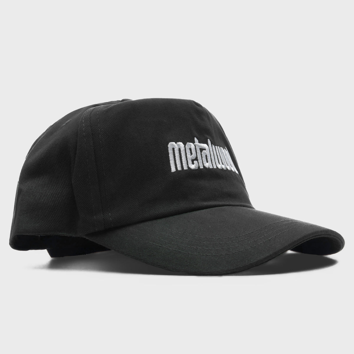 Metal Logo 5-Panel Hat - Black