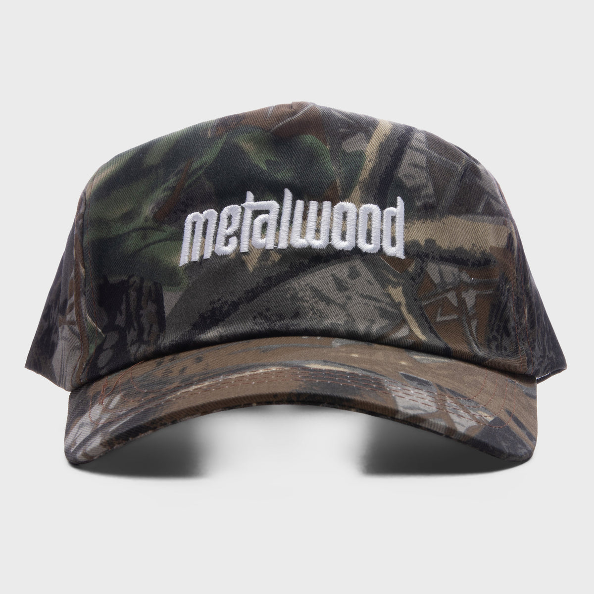 Metal Logo 5-Panel Hat - Real Leaf Camo