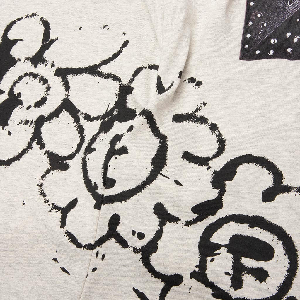 Metal Flowers Regular S/S Tee - Grey Melange