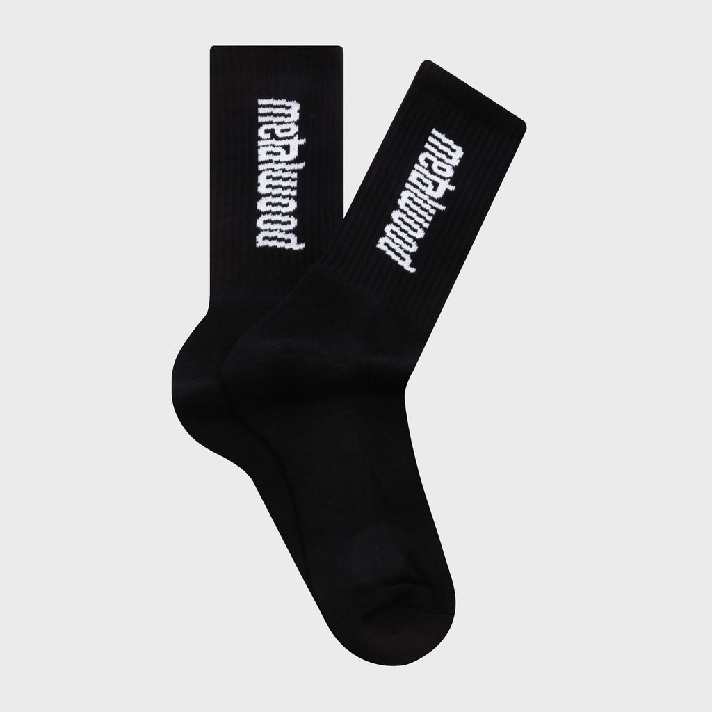 Metal Logo Crew Sock - Black