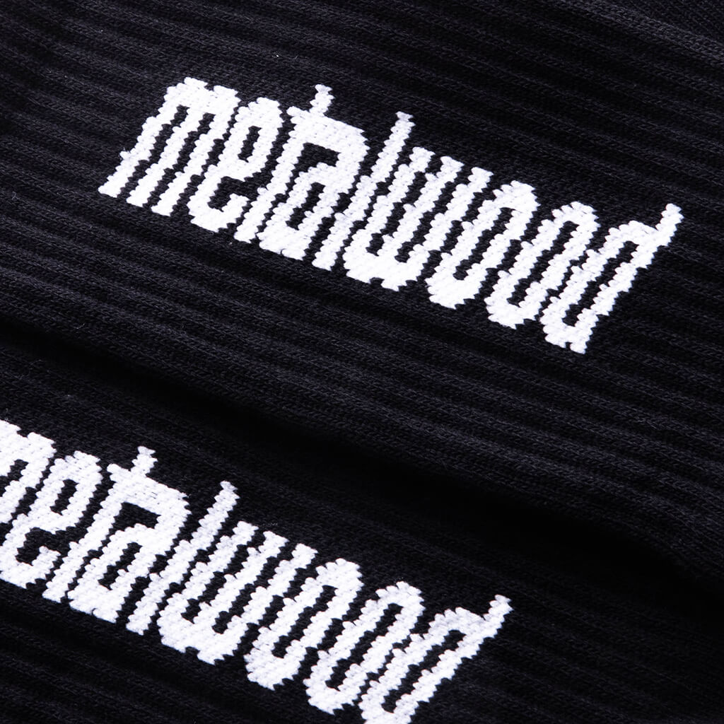 Metal Logo Crew Sock - Black