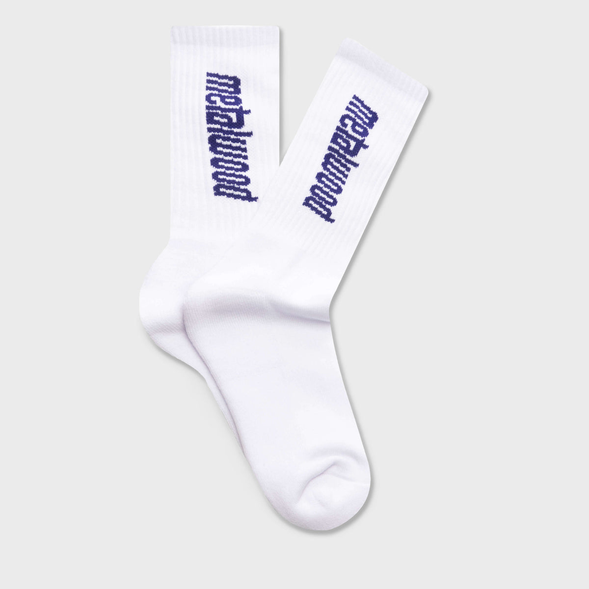 Metal Logo Crew Sock - White