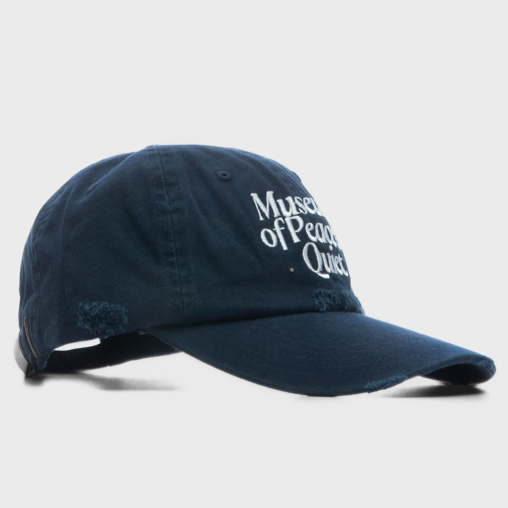 Mid Century Distressed Dad Hat - Navy