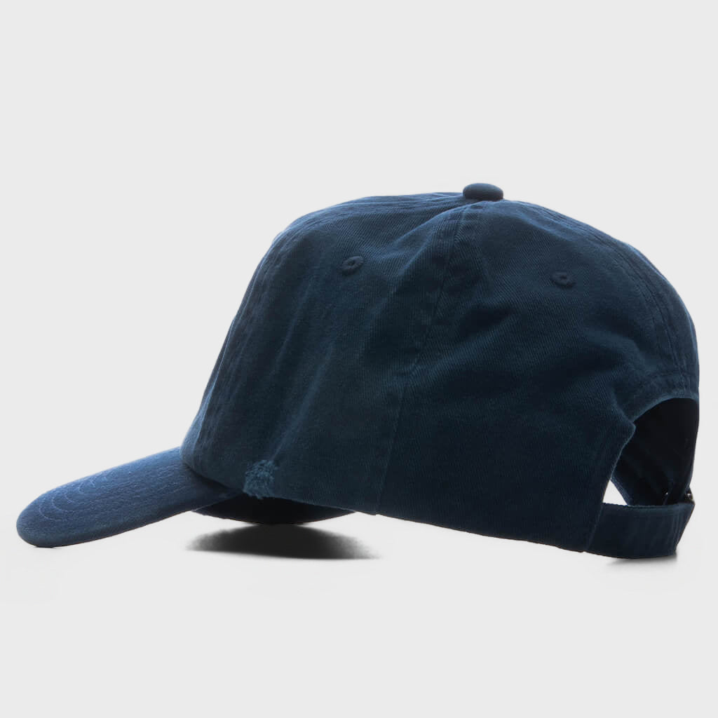 Mid Century Distressed Dad Hat - Navy