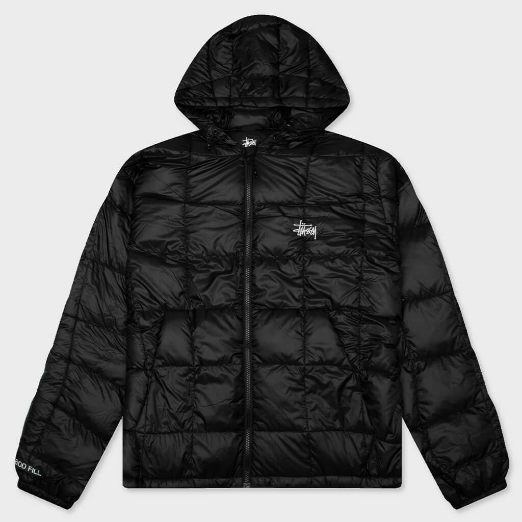 Midweight Hooded Puffer Jacket - Black