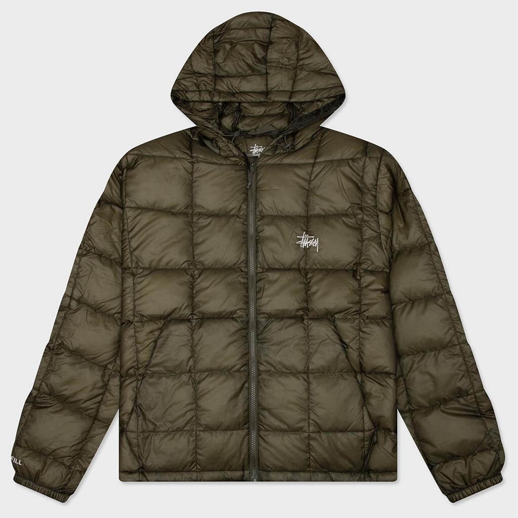 Midweight Hooded Puffer Jacket - Olive