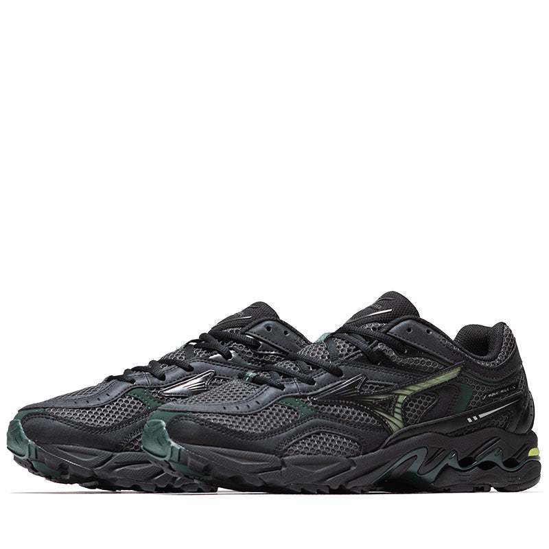 Mizuno Wave Mustang LS - Black Oyster/Green Glow
