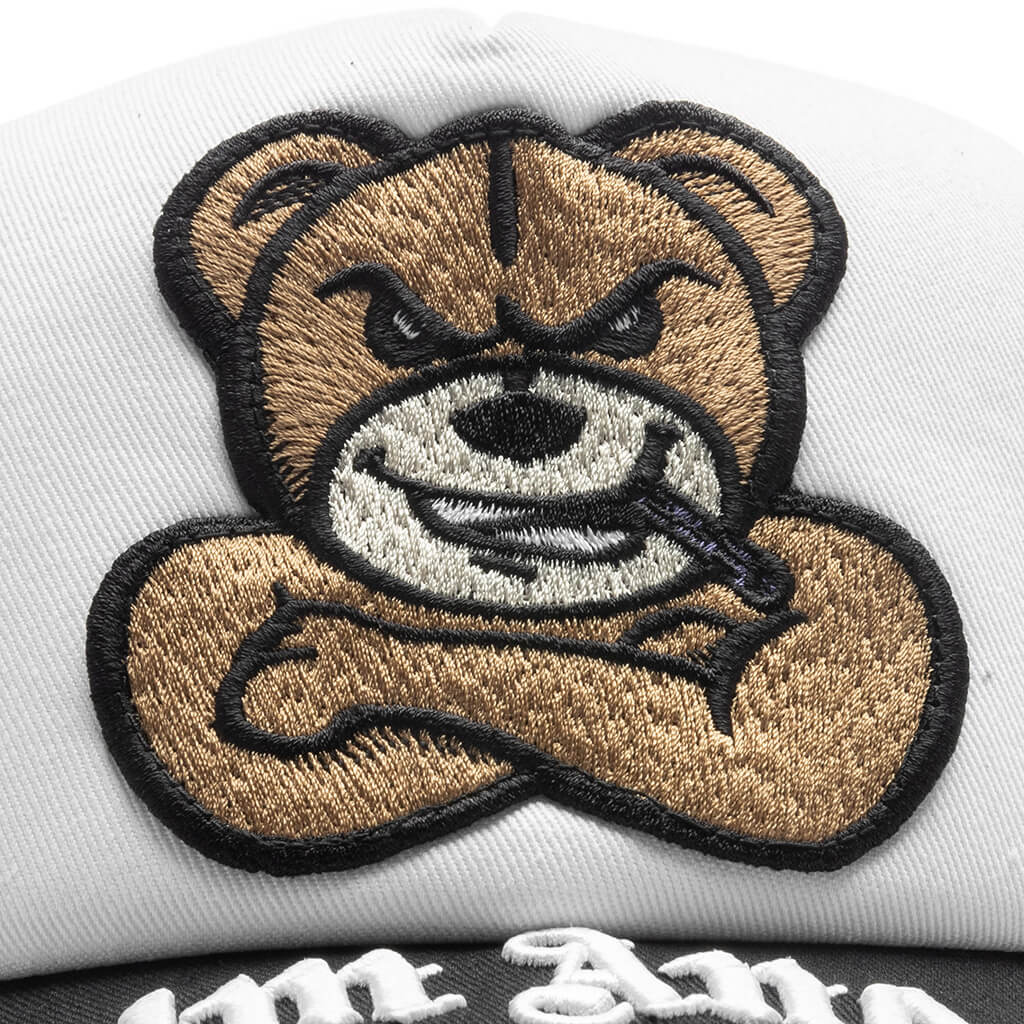 Bear Motif Baseball Cap - Natural