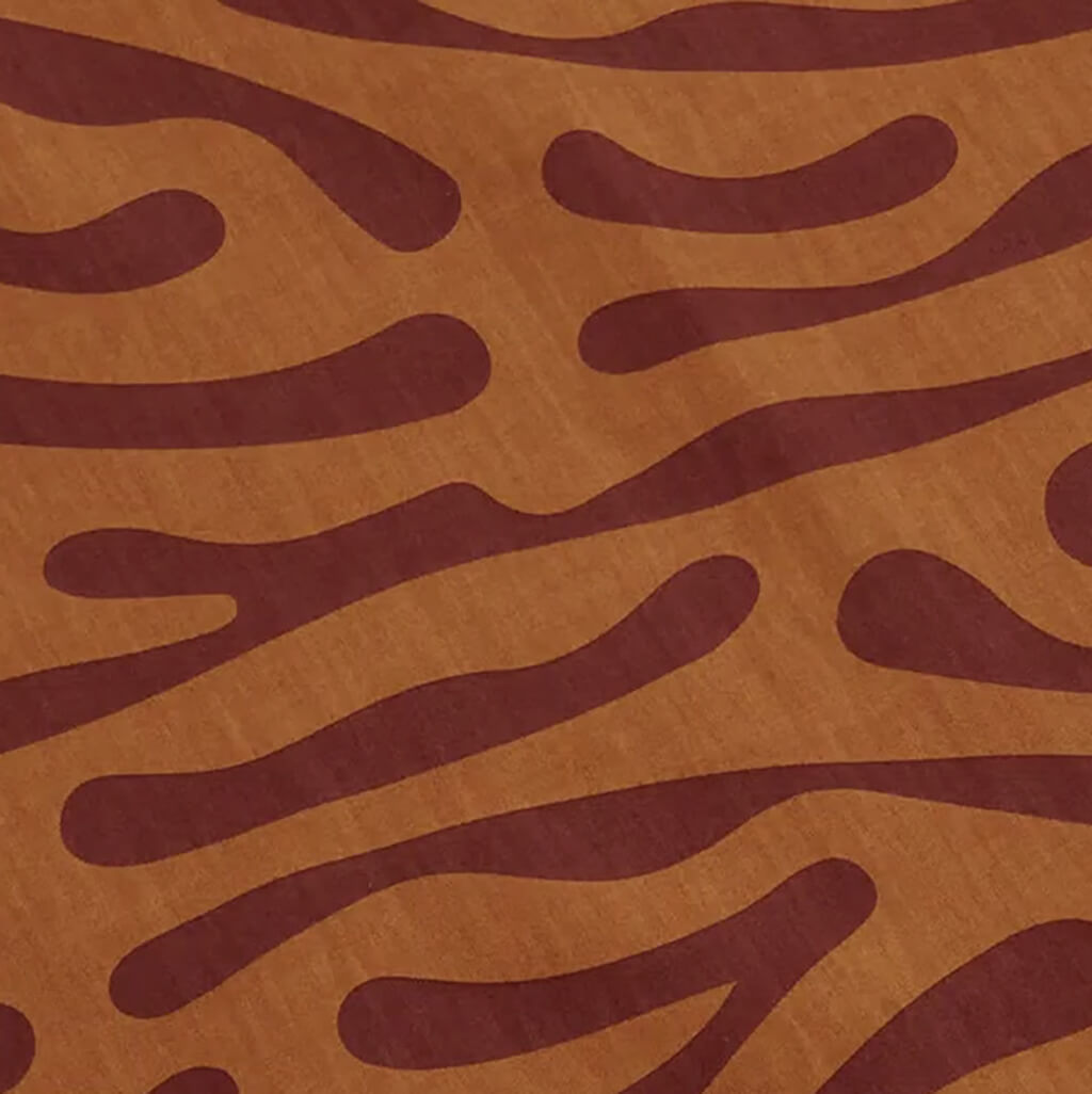 Printed Cotton Scarf - Dark Orange