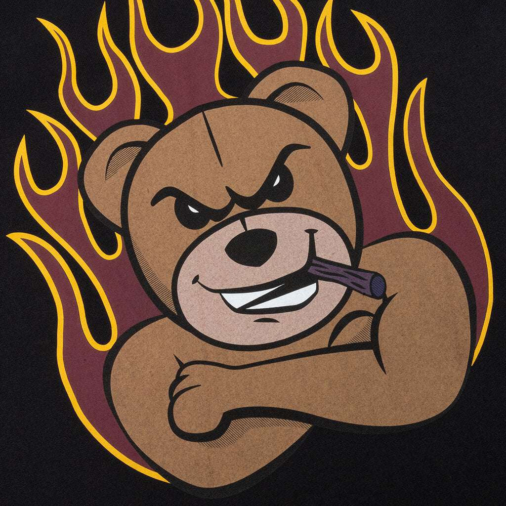 Bear Motif T-Shirt - Black