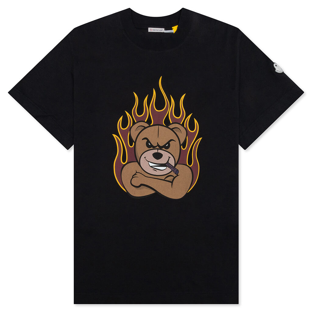 Bear Motif T-Shirt - Black
