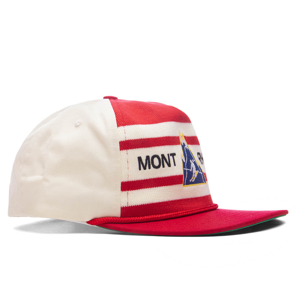 Mont Striped Structure Hat - Red/Off White