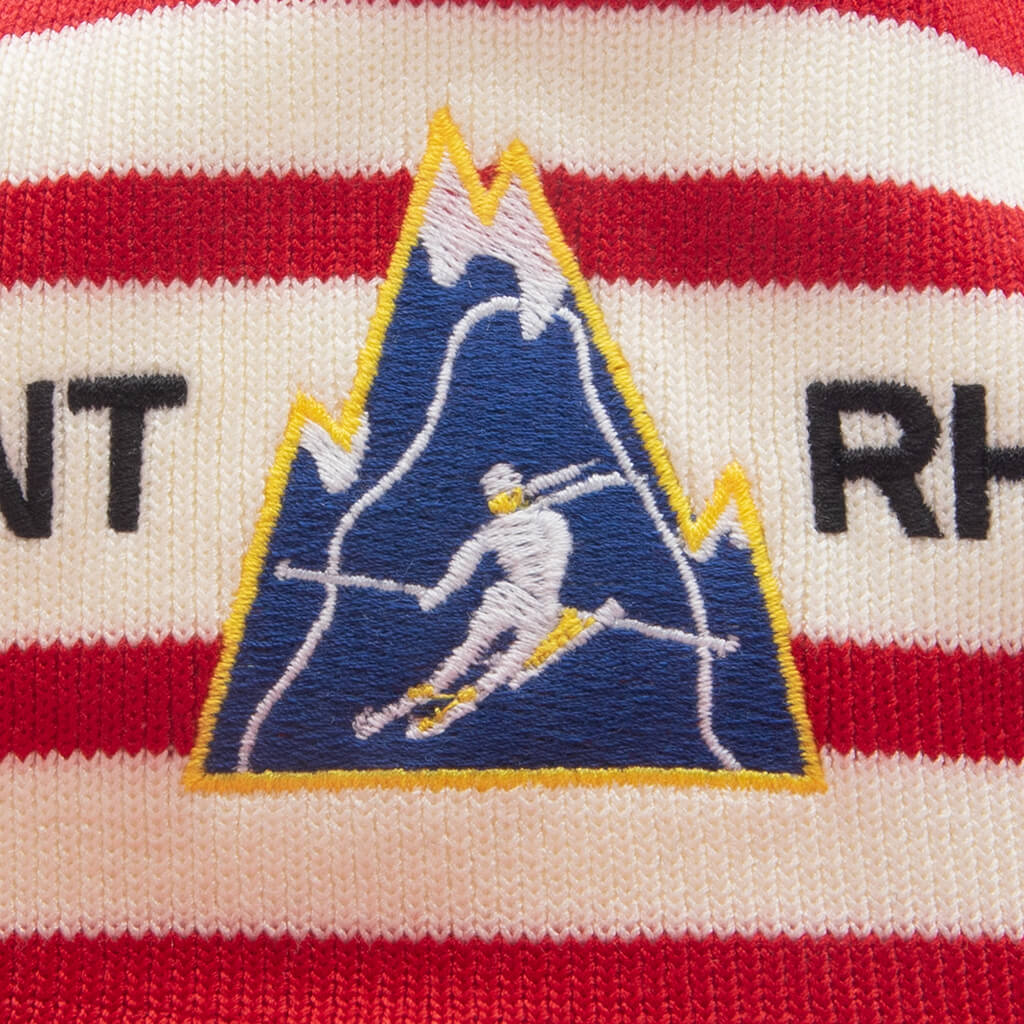 Mont Striped Structure Hat - Red/Off White