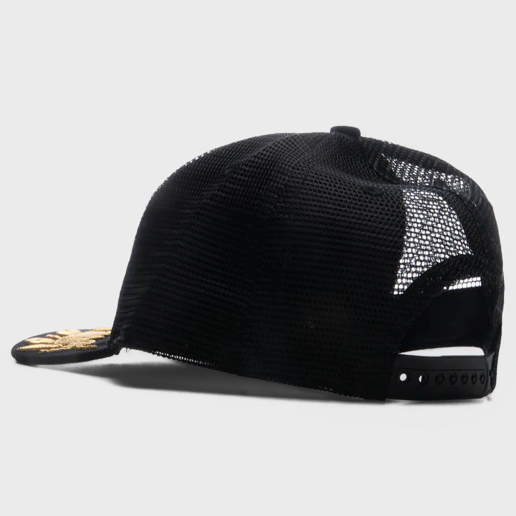 Montenegro Regatta Trucker Hat - Black/Navy/Gold