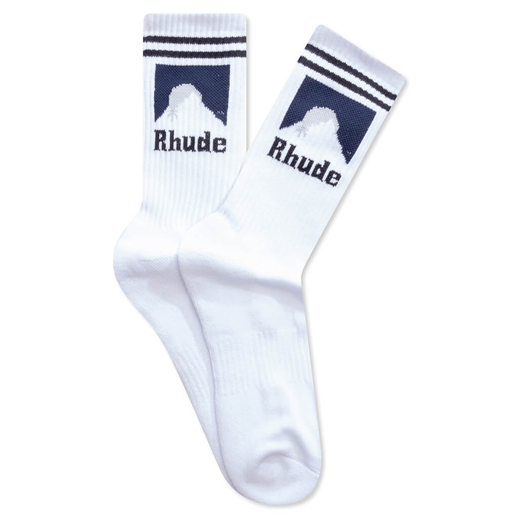 Moonlight Sock - White/Navy