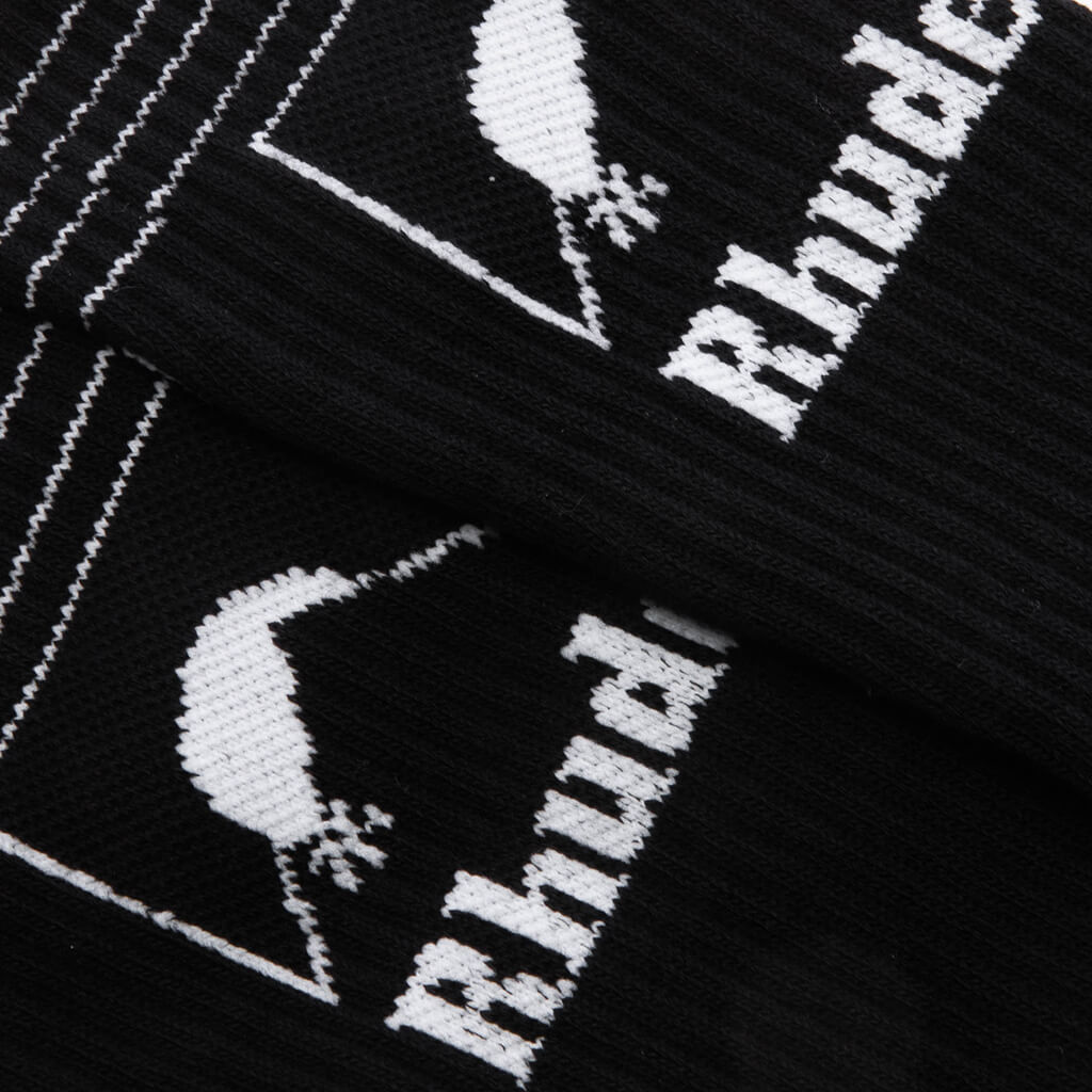 Moonlight Outline Sock - White/Black