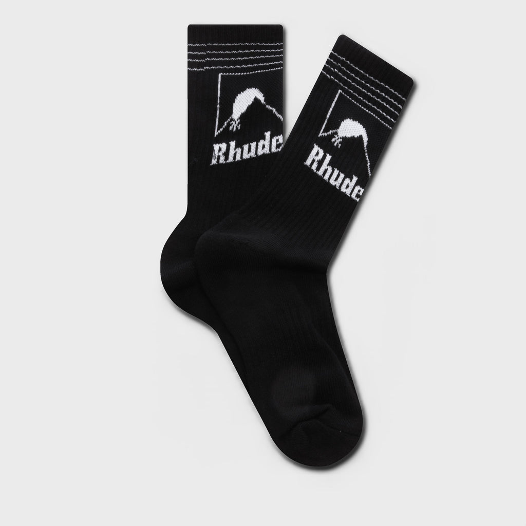 Moonlight Outline Sock - White/Black