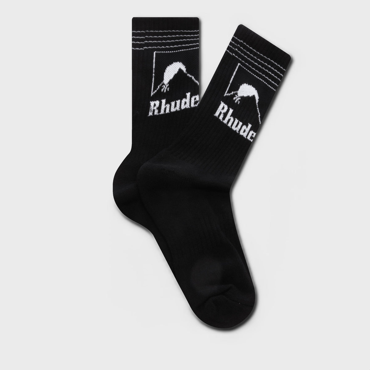 Moonlight Outline Sock - White/Black