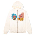 Mornings First Remark Zip Up Hoodie - Bone