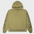 Motif Print Hoodie - Moss