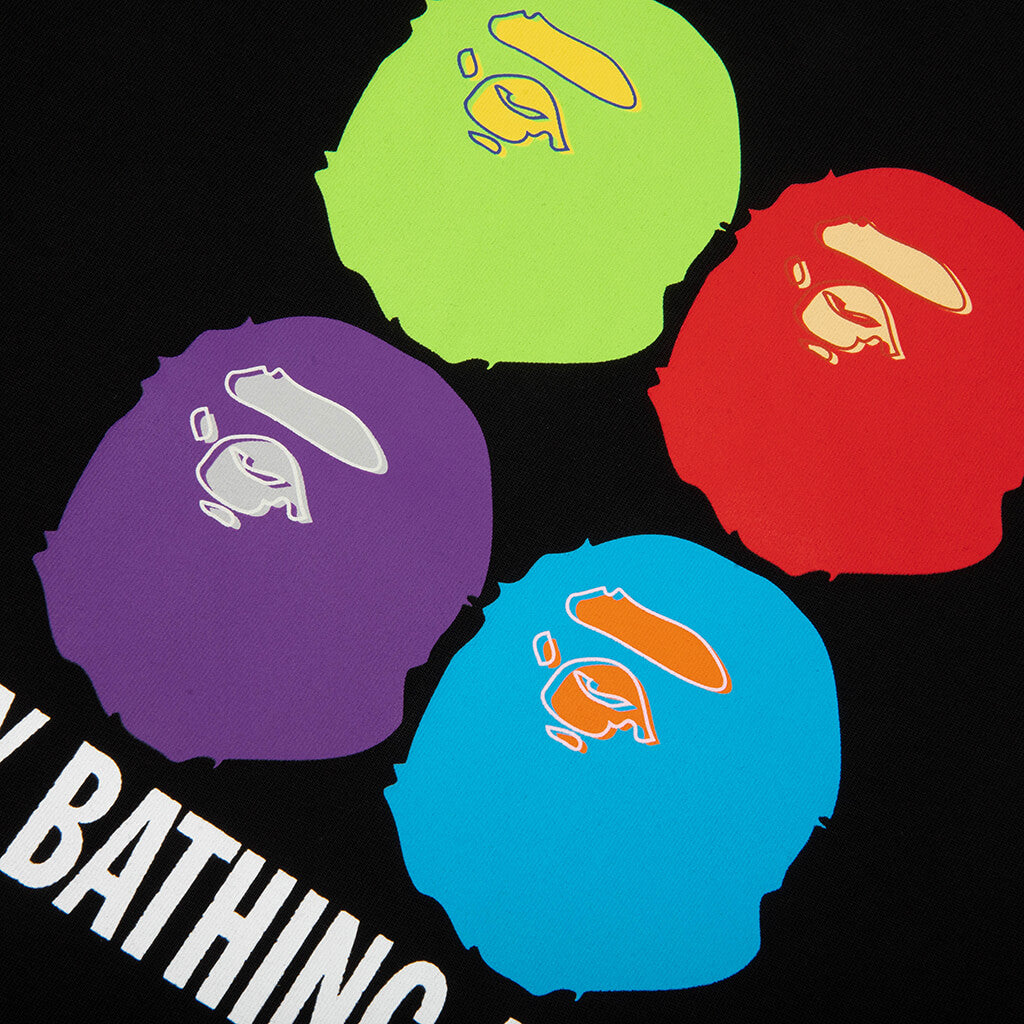 Multi Ape Head By Bathing Ape Relaxed Fit Tee - Black