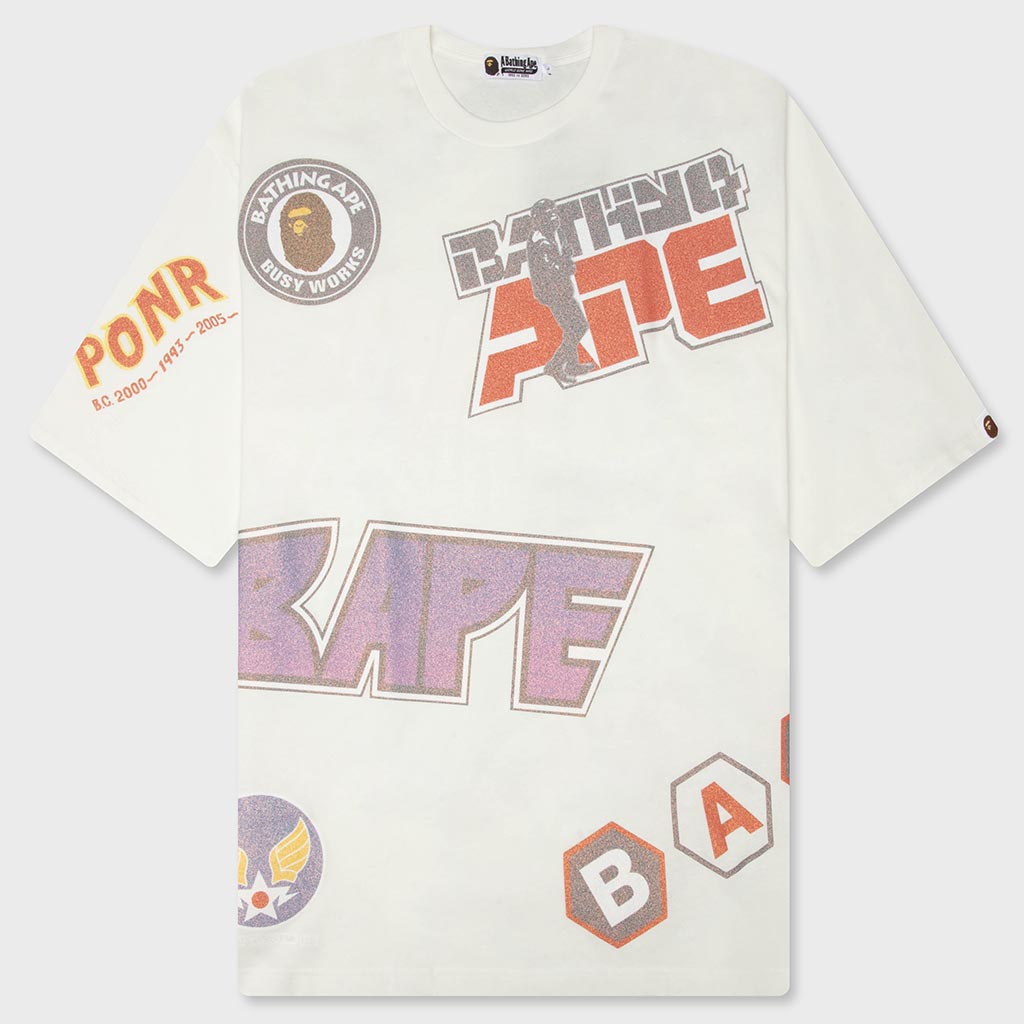 Multi Archive Motif Relaxed Fit Tee - White